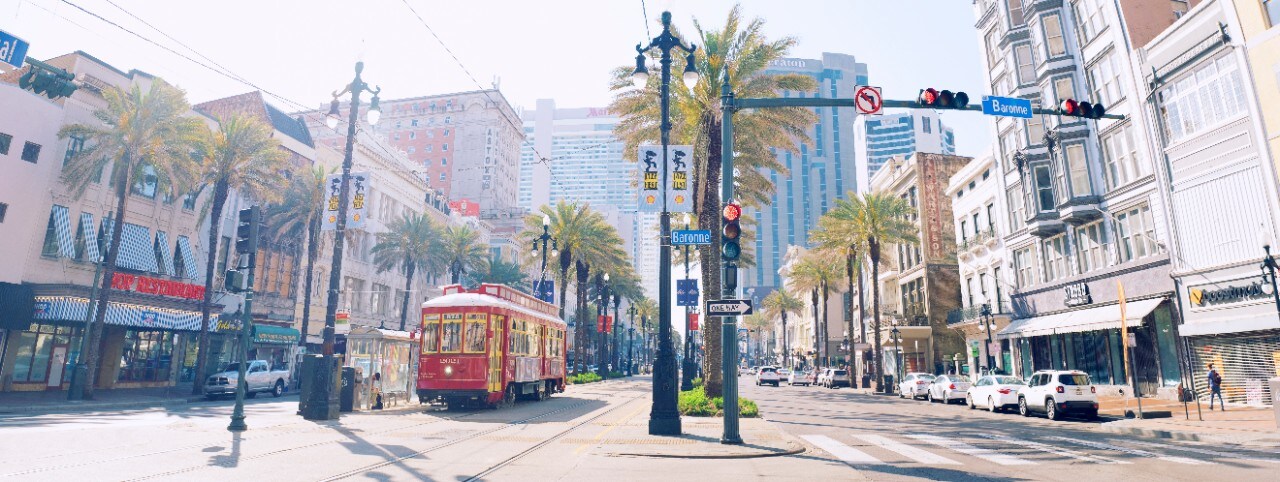 Canal street in New Orleans